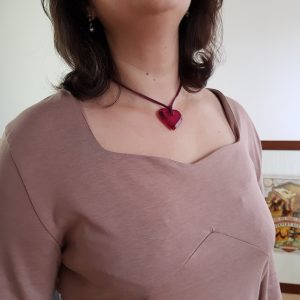 photo blouse eliette rose décolleté